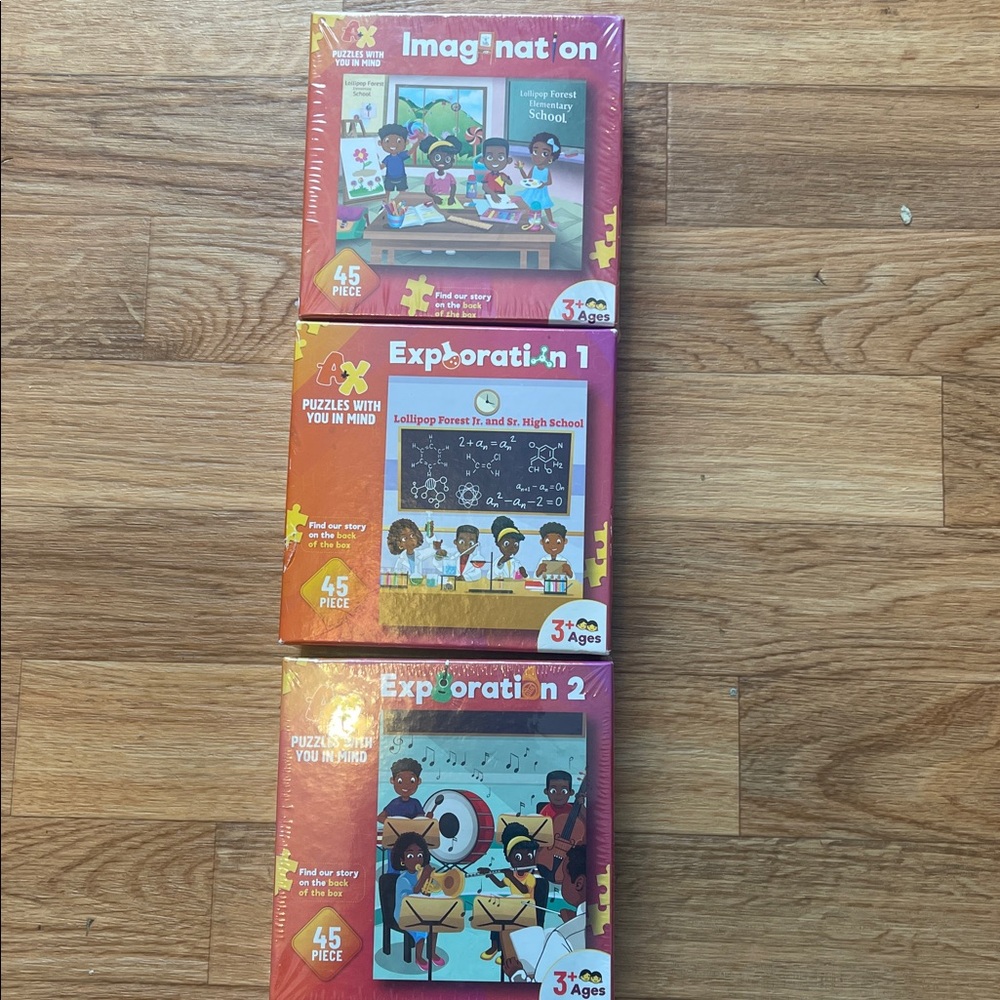 AX puzzles (Imagination, Exploration 1 and Exploration 2)
